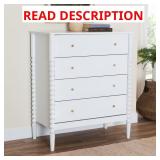 (BOX 1 OF 2 ONLY) Lucera White 4-Drawer Chest of