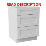24x24x34.5 Solid Wood Shaker Cabinet White