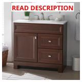 Sedgewood 36.5" Bath Vanity, Dark Cognac