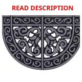 Scroll Medallion Charcoal Door Mat 24x36