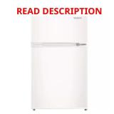 3.2 cu. ft. Mini Fridge, 2 Doors, White