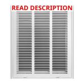 16x20 Steel Return Air Filter Grille, White