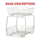 15 in. W 2-Tier Wire Sliding Cabinet Organizer