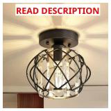 7 in. 1-Light Crystal Semi-Flush Fixture E26