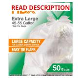 50 gal Clear Trash Bags 20% PCR (50)