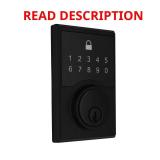 Defiant Square Matte Black Compact Deadbolt