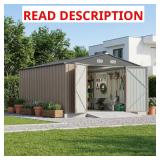 Metal Outdoor Shed, Lockable Door