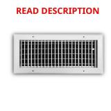 (6) 16 in. x 6 in. 1-Way Steel Register White