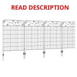 138.5 in. Metal Fence Panels (4-Pack)