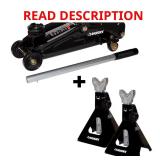2 -Ton Hydraulic Trolley Car Jack and Jack Stands