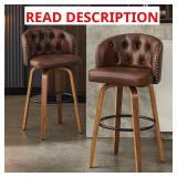 29.5 in Walnut Swivel Bar Stool( ONLY 1 BAR STOOL