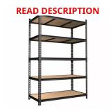 5-Tier Black Metal Shelving Unit (24x72x48)