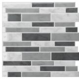 LONGKING Gray Peel & Stick Backsplash