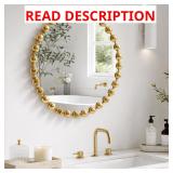 Madison Park 36" Gold Round Mirror, Metal