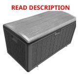 130 Gal Brown Resin Deck Box with Lid