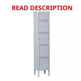 5-Tier Metal Locker for Employees Gray