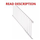 6 ft Aluminum Deck Railing Stair Kit in White