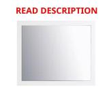 Sun 36 x 30 Framed Vanity Mirror, Gloss White
