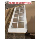 36x 80 white glass panel doors 2 x bid