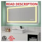 55x30 Frameless LED Mirror
