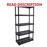 HDX 5-Tier Plastic Garage Storage Unit Black (dam