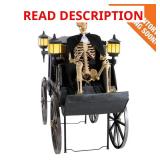 5 ft. Grave & Bones Animated LED Hearse