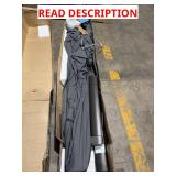 Large gray outdoor umbrella