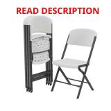 Almond Resin Folding Chair (4XBID)