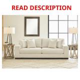 Maggie 96 in. Square Arm Sofa Cushions, White (ne
