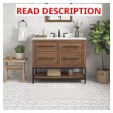 Corley 42-in Vanity, Walnut, Stone Top