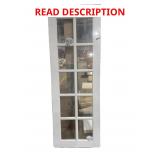 38 x 80 of door with glass panels