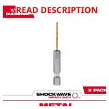 Milwaukee Shockwave 1/16x2-1/4 Titanium Bit 2pc