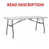 HDX 6 ft Almond/Bronze folding Table 6