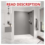 ShowerCast 60x36 Alcove Shower Pan, White damaged