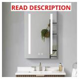 20x30 Aluminum Medicine Cabinet with Lights