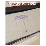 Purple Leaf 6ft Square Tan Umbrella