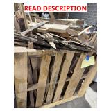 Crate of hardwood scraps