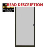 36x80 in. Adjustable Black Screen Door
