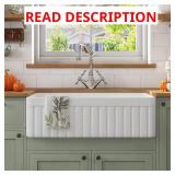 Solstice White Fireclay Farmhouse Sink