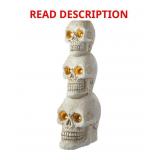 Glitzhome 25.5"H Lighted Skull Decor