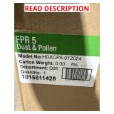 FPR5 dust/pollen filter 20x24x1 in, box of 12