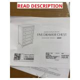 Signature by Ashley, five drawer chest in white