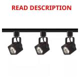 3-Light MR16 Black Square Track Kit