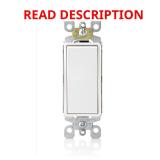 Leviton Decora 15A 3-Way Rocker Switch White
