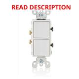 Leviton Decora 15A Single Pole Switch