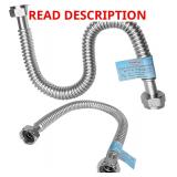 2 Pack 1" Flexible Water Line, 24" Hose