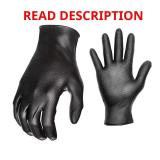 Large Black Nitrile Work Gloves (10-Count)