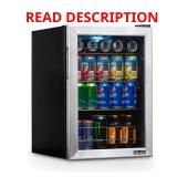 Freestanding Beverage Cooler, Stainless Steel