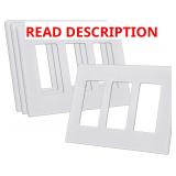 CML Screwless Decorator Plates 3-Gang White