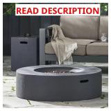 Aidan 39x11.5 in Circular Gas Fire Pit Table